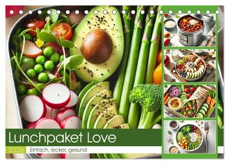 Lunchpaket Love - Einfach, lecker, gesund (Tischkalender 2026 DIN A5 quer), CALVENDO Monatskalender