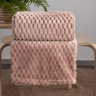 Přehoz na křeslo - sedačku FLANELA cappuccino 70x160 cm Mybesthome