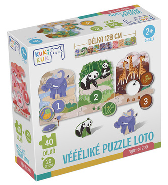 KukiKuk Véééliké puzzle loto Výlet do ZOO