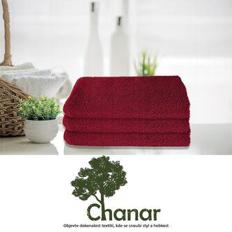 Osuška Ekonom 70x130 cm vínová