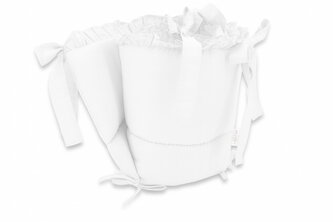 Mantinel s volánkem do postýlky 120 x 60 cm, 180cm Royal - bílý, Baby Nellys