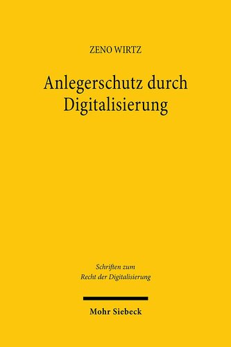 Anlegerschutz durch Digitalisierung