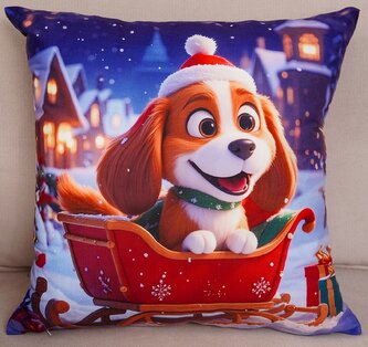 Vánoční polštář CHRISTMAS DOG II. 40x40 cm Mybesthome