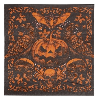 Papírové ubrousky Gothic Pumpkin – 20 ks, 16 x 16 cm
