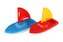 Loď/Plachetnice do vody plast 2 barvy 12x21cm