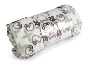 Deka fleece, prodloužená 160x240 cm - 1 ks - 3 bílá zelená