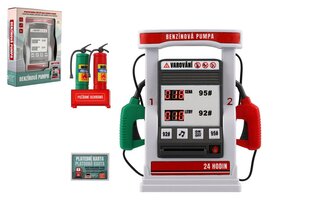 Benzínová pumpa plast na baterie se zvukem, světlem v krabici 17x23x6cm