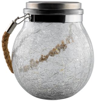 Solární LED lampa Solik 12x14,5 cm čirá/teplá bílá