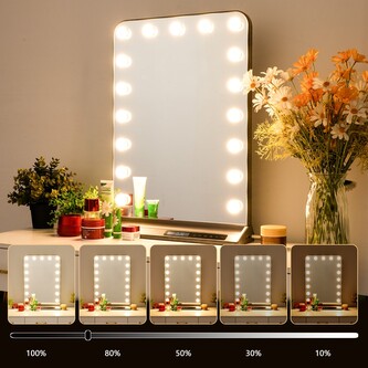 LED Immax HOLLYWOOD Maceup zrcadlo  CCT, LCD display, šedé LED Immax HOLLYWOOD Maceup zrcadlo  CCT, LCD display, šedé
