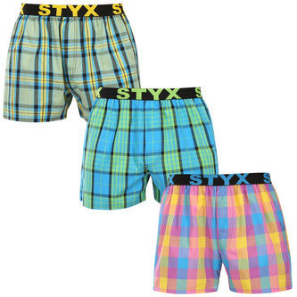 3PACK pánské trenky Styx sportovní guma vícebarevné (3B110103) XXL 3PACK pánské trenky Styx sportovní guma vícebarevné (3B110103) XXL