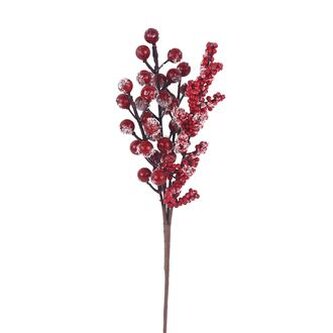 Dekorační větvička s bobulemi X7606