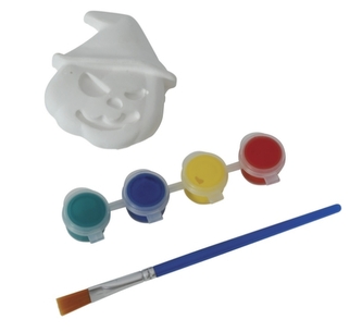 Sádrová dekorace k vybarvení Dýně – 6 cm, se sadou barev