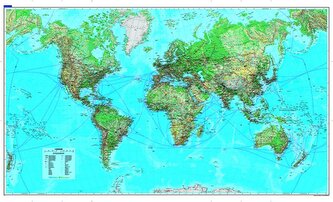 Kümmerly+Frey Weltkarte physikalisch Poster 1:30 Mio.