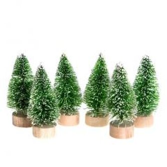Choinki dekoracyjne 5cm zielone 6szt