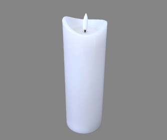 Svíčka bílá větší LED