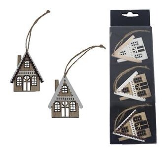 Domeček k zavěšení, 3 ks D7522