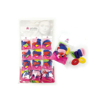 Setablu gumičky do vlasů barevné 12 balíčků po 16 ks