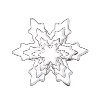 Vykrajovačka nerez hvězda VLOČKA sada 4 ks