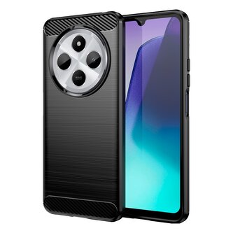 Pouzdro Carbon Xiaomi Redmi 14C 4G/A4 5G/Poco C75 4G/C75 5G - černé