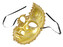 Benátská maska - škraboška - 1 ks - 2 zlatá