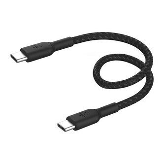 Belkin BOOST Charge Braided USB-C/USB-C odolný kabel, 15cm, černý