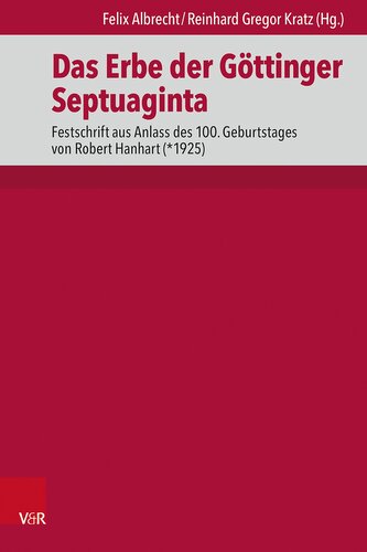 Das Erbe der Göttinger Septuaginta