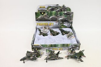 Samolot wojskowy metal 6szt/disp 520435 45812
