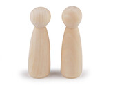 Dřevěná figurka k dotvoření 29x90 mm - 10 ks - přírodní sv.