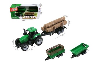 Traktor 3 przyczepy 18cm H13979 51780