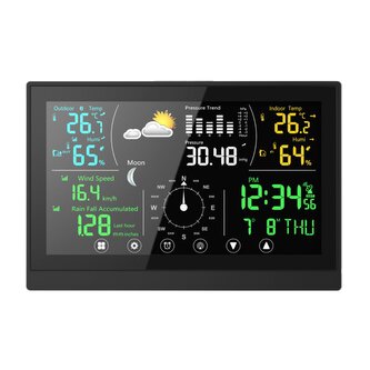 Meteostanice WG s dotykovým displejem a příslušenstvím - černá Meteostanice WG s dotykovým displejem a příslušenstvím - černá