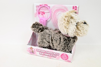 Piesek chodzący na smyczy brązowy 175992