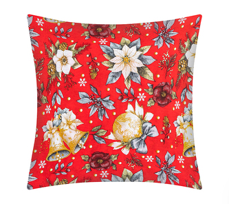 Povláček Vánoce - Červená,Šedá,Zlatá - 40x40 cm