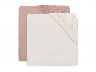 Prostěradlo napínací 40/50 x 80/90 cm 2 ks Wild Rose/Ivory