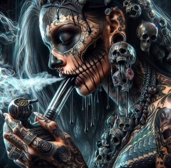 Diamantový obrázek dívka Zombie, horor 30 x 40 cm