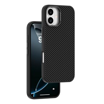Pouzdro Platinum Carbon s podporou MagSafe iPhone 16 - černé Pouzdro Platinum Carbon s podporou MagSafe iPhone 16 - černé