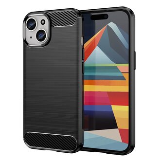 Pouzdro Carbon iPhone 15 - černý Pouzdro Carbon iPhone 15 - černý