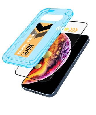 Tvrzené sklo s aplikátorem iPhone 15 Pro - černé