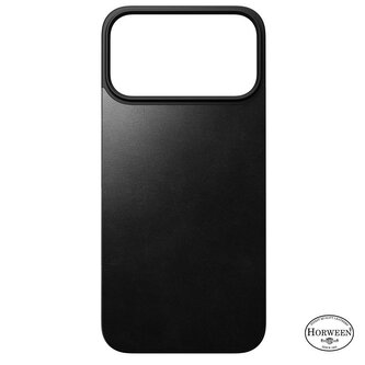 Nomad Magnetic Leather Back, black (Horween), Magsafe - iPhone 17 Pro Max
