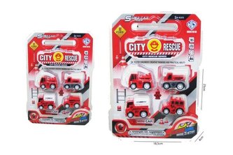Autka straż 5cm 4szt H13777 49312