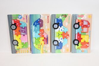 Puzzle pojazdy 11x22cm 6rodz HPAW01 44195