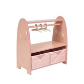 DeCuevas 55874 Dřevěný šatní věšák na oblečení pro panenky Tulipe 2025