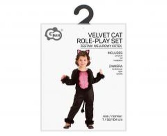 Strój dla dzieci Welurowy Kotek rozm. 92/104cm