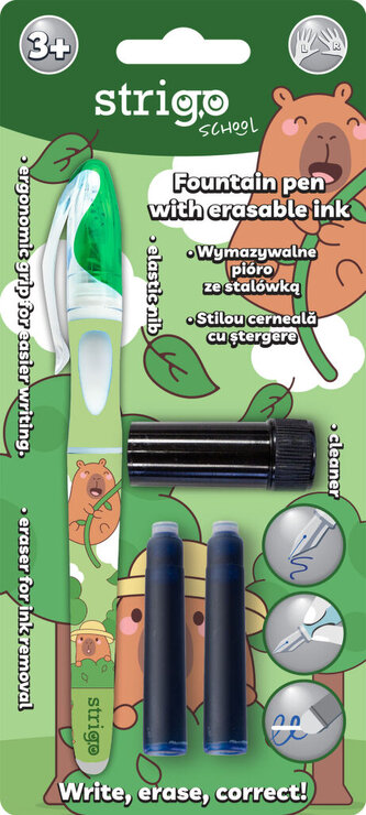 Gumovací pero na bombičky Strigo Kapybara zelená