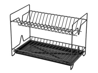 DVOJITÁ SUŠÁRKA NA NÁDOBÍ 40 L  S PODSTAVCEM ČERNÁ -MET