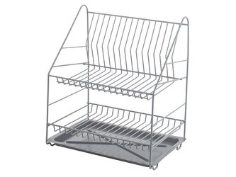 SUŠIČKA NA DVOJITÉ NÁDOBÍ SMART S PODSTAVCEM STŘÍBRNÁ -MET