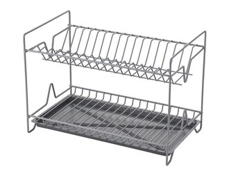 DVOJITÁ SUŠÁRKA NA NÁDOBÍ 40 L  S PODSTAVCEM STŘÍBRNÁ -MET