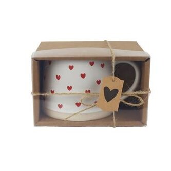 Keramický hrnek srdíčka v krabičce X7651/S1