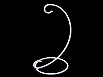 Kovový stojan na aerárium / baňky výška 22 cm - 1 ks - 2 bílá