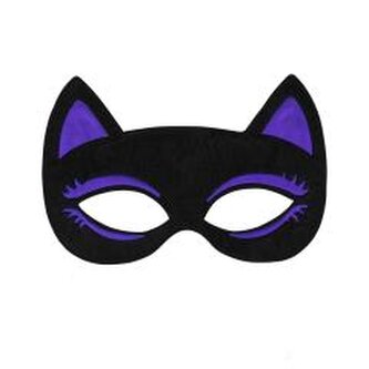 Maska na Halloween flokowana Kot