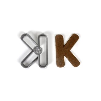 Písmeno K zaoblené hrany (7cm) vykrajovátko/formička